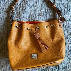 Dooney & Bourke leather drawstring bucket bag